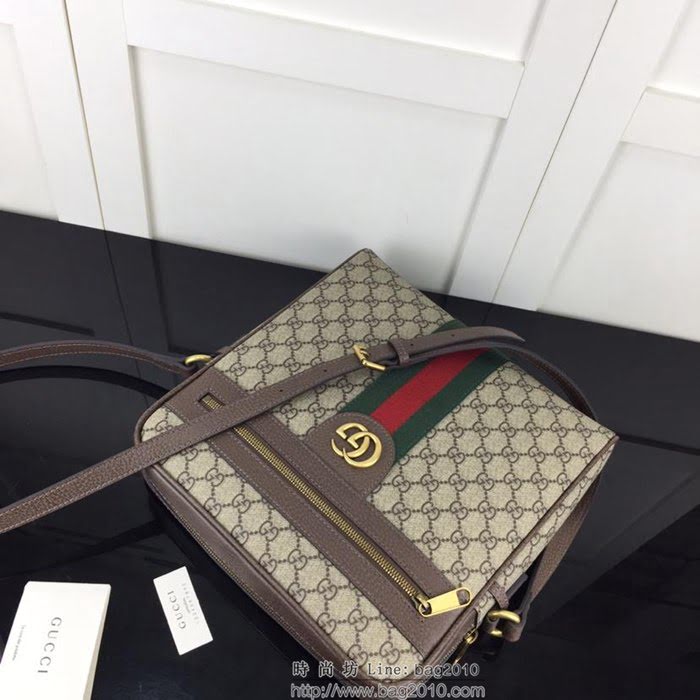 GUCCI古馳 新款 專櫃品質 原單 547934啡 男款 單肩斜挎包HY1439